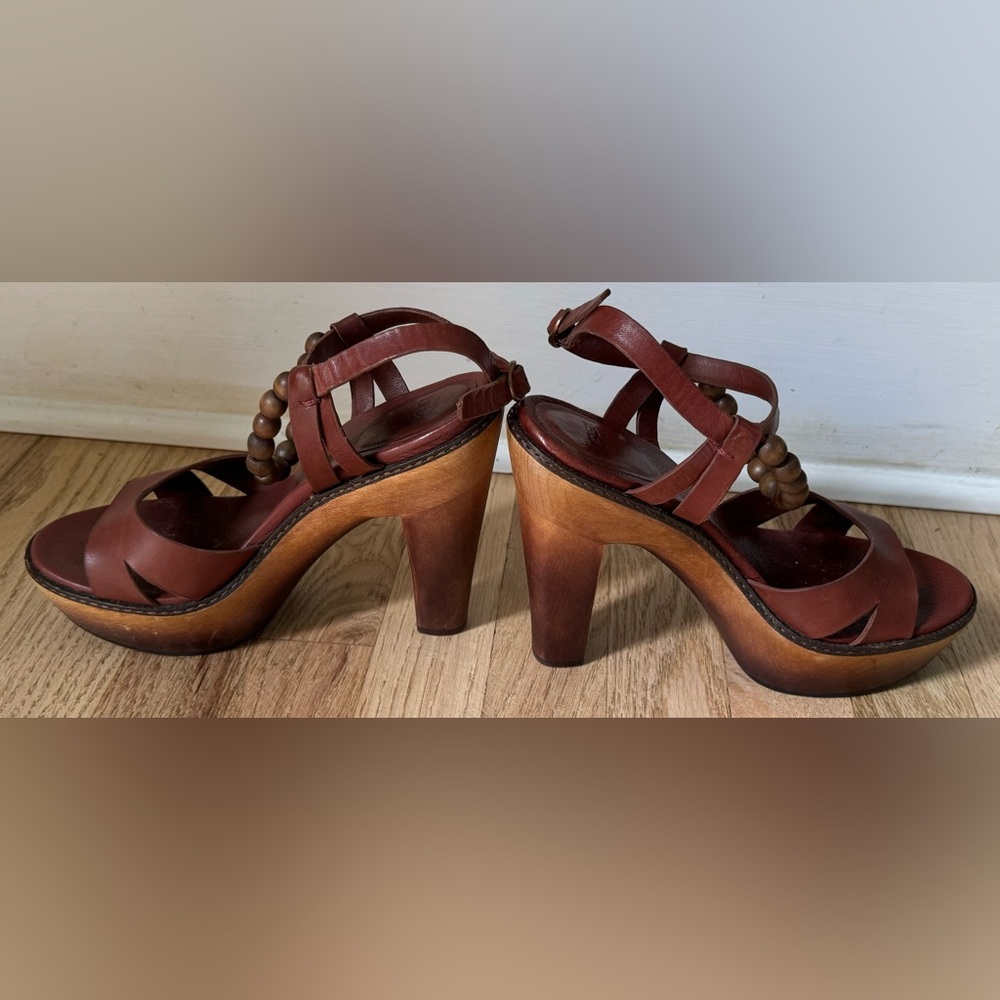 Ugg Brown Leather Platform Heels - image 6